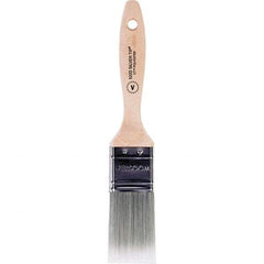 Wooster Brush - 1-1/2" Flat Synthetic Varnish Brush - 2-7/16" Bristle Length, 6-3/8" Wood Beavertail Handle - Exact Industrial Supply