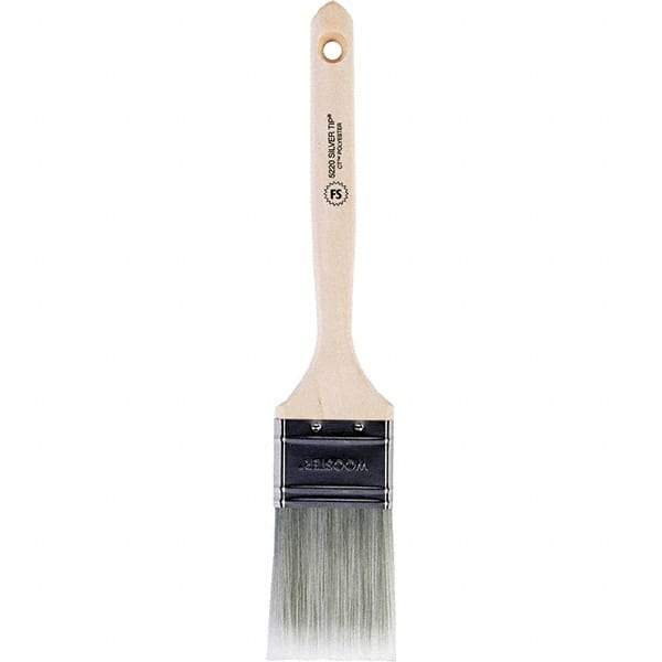 Wooster Brush - 2" Flat Synthetic Sash Brush - 2-11/16" Bristle Length, 7-3/4" Wood Fluted Handle - Exact Industrial Supply