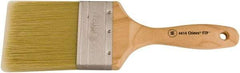 Wooster Brush - 3" Flat Synthetic Wall Brush - 3-7/16" Bristle Length, 6-1/4" Maple Beavertail Handle - Exact Industrial Supply