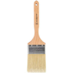 Wooster Brush - 3" Flat Synthetic Sash Brush - 3-3/16" Bristle Length, 7-7/8" Maple Fluted Handle - Exact Industrial Supply