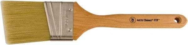 Wooster Brush - 2-1/2" Angled Synthetic Sash Brush - 2-15/16" Bristle Length, 7-7/8" Maple Fluted Handle - Exact Industrial Supply