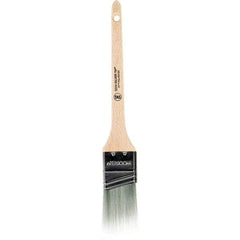 Wooster Brush - 1-1/2" Angled Synthetic Sash Brush - 2-3/16" Bristle Length, 7-1/4" Wood Rattail Handle - Exact Industrial Supply