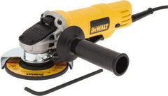 DeWALT - 4-1/2" Wheel Diam, 12,000 RPM, Corded Angle & Disc Grinder - 5/8-11 Spindle, 120 Volts, 7.5 Amps - Exact Industrial Supply