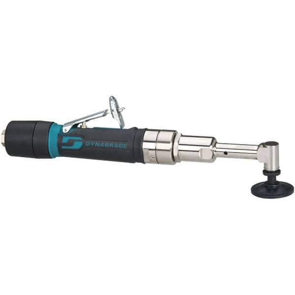 Dynabrade - 2" Max Disc, 3,200 RPM, Pneumatic Handheld Disc Sander - 26 CFM, 1/4" Inlet, 0.4 hp, 90 psi, Includes Wrench & Disc Sander - Exact Industrial Supply
