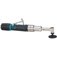 Dynabrade - 2" Max Disc, 3,200 RPM, Pneumatic Handheld Disc Sander - 26 CFM, 1/4" Inlet, 0.4 hp, 90 psi, Includes Wrench & Disc Sander - Exact Industrial Supply
