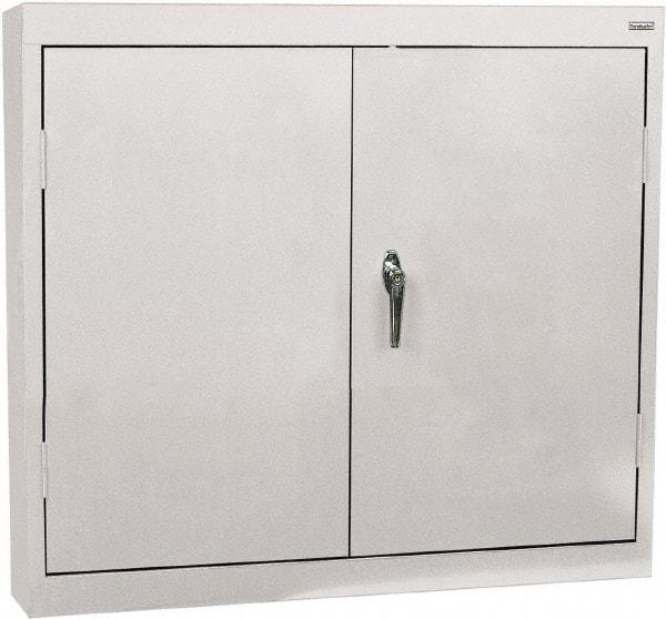 Sandusky Lee - 2 Shelf Wall Storage Cabinet - Steel, 30" Wide x 12" Deep x 30" High, Dove Gray - Exact Industrial Supply