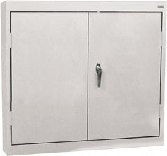 Sandusky Lee - 2 Shelf Wall Storage Cabinet - Steel, 30" Wide x 12" Deep x 30" High, Dove Gray - Exact Industrial Supply