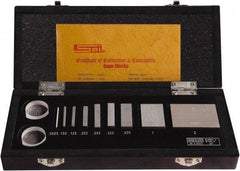 SPI - 9 Piece, 1/16 to 2", Grade 0, Steel Gage Block Set - Rectangular, 0.000008" Tolerance - Exact Industrial Supply