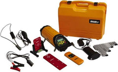 Johnson Level & Tool - 1 Beam 800' Max Range Self Leveling Pipe Laser - Red Beam, 1/16" at 100' Accuracy, 5-1/4" Long x 15" High, Battery Included - Exact Industrial Supply