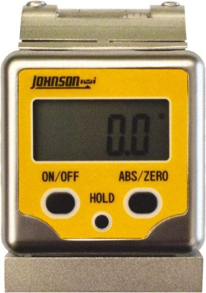 Johnson Level & Tool - (2) 180° Measuring Range, Magnetic Base Digital Protractor - 0.10° Resolution, Accuracy Up to 0.10°, CR2032 Lithium Battery Not Included - Exact Industrial Supply