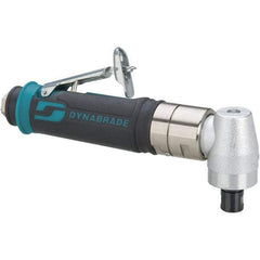 Dynabrade - 1/4" Collet, Angle Handle, Air Angle Die Grinder - 3,200 RPM, Rear Exhaust, 26 CFM, 0.4 hp, 90 psi, 1/4 NPT Inlet - Exact Industrial Supply