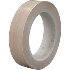 3M - 36 Yd x 1" Beige PTFE Film Tape - Exact Industrial Supply