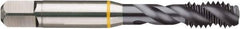 Guhring - #10-24 UNC 2B/3B Modified Bottoming Spiral Flute Tap - Cobalt, TiCN Finish, 2.382" OAL, Right Hand Flute, Right Hand Thread, H3, Series 4408 - Exact Industrial Supply
