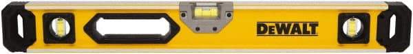 DeWALT - Magnetic 78" Long 3 Vial Box Beam Level - Aluminum, Yellow - Exact Industrial Supply