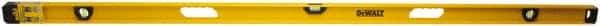 DeWALT - Magnetic 78" Long 3 Vial I-Beam Level - Aluminum, Yellow - Exact Industrial Supply