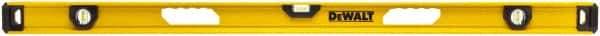 DeWALT - Magnetic 48" Long 3 Vial I-Beam Level - Aluminum, Yellow - Exact Industrial Supply