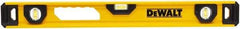 DeWALT - 48" Long 3 Vial I-Beam Level - Aluminum, Yellow - Exact Industrial Supply