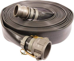 Continental ContiTech - 2" ID x 2.22 OD, 80 Working psi, Gray Pliovic Hose, Lays Flat - 25' Long, -10 to 150°F - Exact Industrial Supply