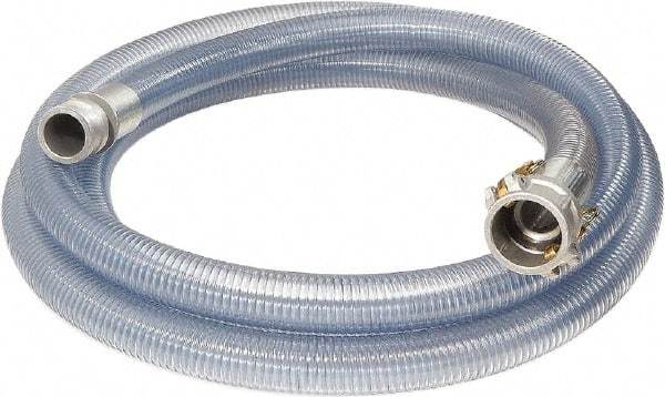 Alliance Hose & Rubber - 3" Inside x 3.48" Outside Diam, Food & Beverage Hose - 12" Bend Radius, Clear, 20' Long, 65 Max psi, 29 Vacuum Rating - Exact Industrial Supply