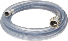 Alliance Hose & Rubber - 1" Inside x 1.24" Outside Diam, Food & Beverage Hose - 5" Bend Radius, Clear, 10' Long, 106 Max psi, 29 Vacuum Rating - Exact Industrial Supply