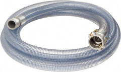 Alliance Hose & Rubber - 1-1/2" Inside x 1.78" Outside Diam, Food & Beverage Hose - 6" Bend Radius, Clear, 20' Long, 89 Max psi, 29 Vacuum Rating - Exact Industrial Supply