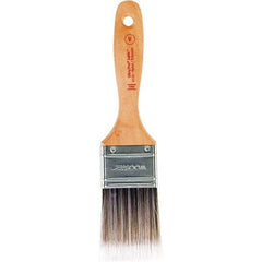 Wooster Brush - 2" Flat Nylon/Polyester Varnish Brush - 2-11/16" Bristle Length, 6-1/2" Maple Beavertail Handle - Exact Industrial Supply