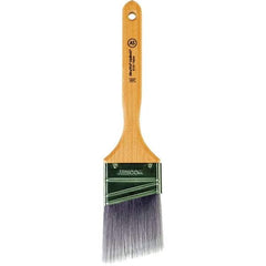 Wooster Brush - 2-1/2" Angled Synthetic Sash Brush - 2-15/16" Bristle Length, 7.77" Maple Fluted Handle - Exact Industrial Supply