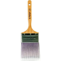 Wooster Brush - 3" Flat Synthetic Varnish Brush - 3-3/16" Bristle Length, 6-1/4" Maple Dowel Handle - Exact Industrial Supply