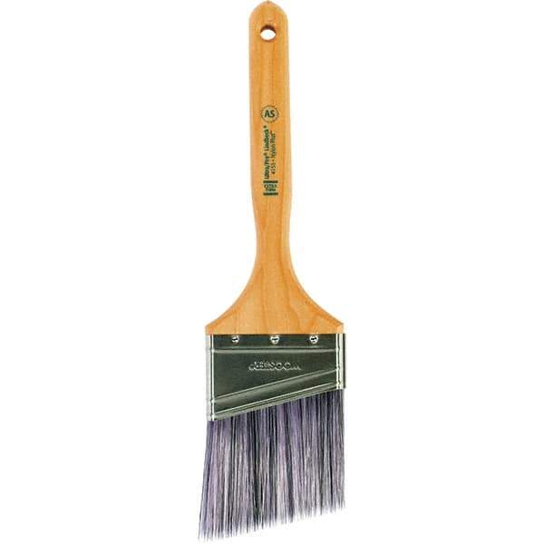 Wooster Brush - 3" Angled Synthetic Sash Brush - 3-3/16" Bristle Length, 7.88" Maple Fluted Handle - Exact Industrial Supply
