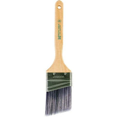 Wooster Brush - 2-1/2" Angled Synthetic Sash Brush - 2-15/16" Bristle Length, 7.88" Maple Fluted Handle - Exact Industrial Supply