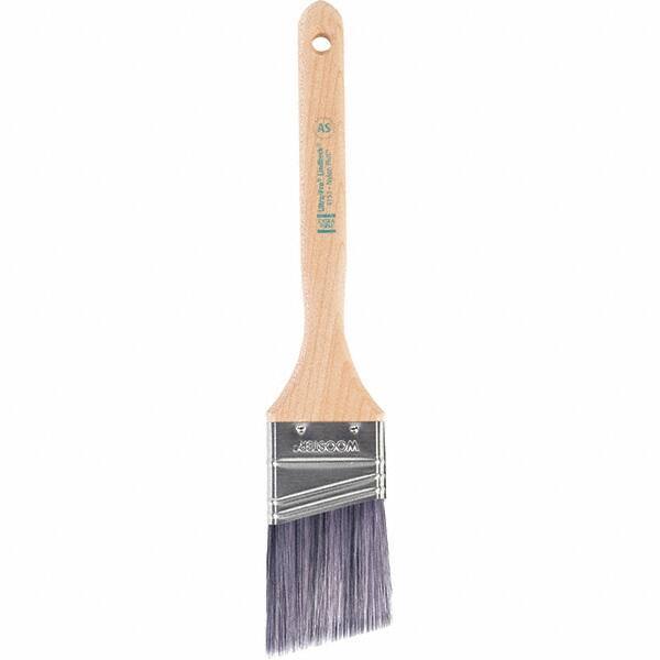 Wooster Brush - 2" Angled Synthetic Sash Brush - 2-11/16" Bristle Length, 7.88" Maple Fluted Handle - Exact Industrial Supply