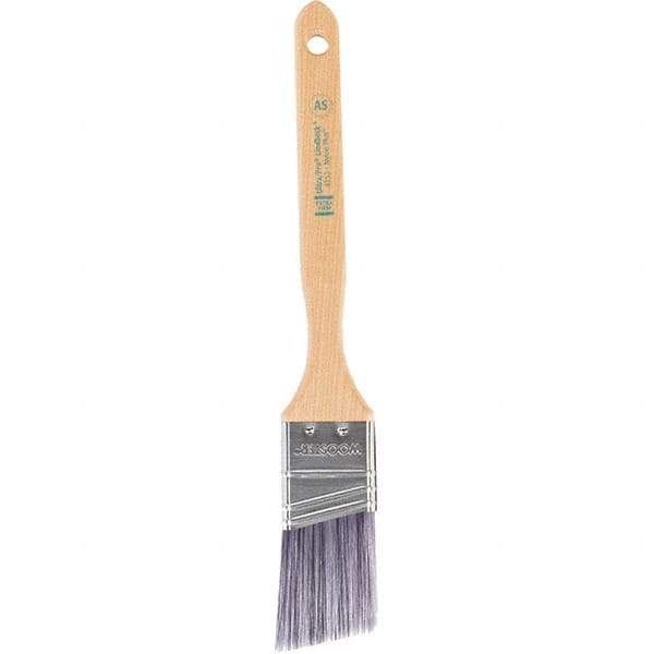 Wooster Brush - 1-1/2" Angled Synthetic Sash Brush - 2-7/16" Bristle Length, 7.88" Maple Fluted Handle - Exact Industrial Supply