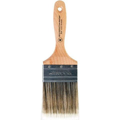 Wooster Brush - 3" Flat Nylon/Polyester Wall Brush - 3-7/16" Bristle Length, 6-1/4" Maple Beavertail Handle - Exact Industrial Supply