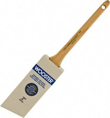 Wooster Brush - 2" Angled Hog Sash Brush - 2-3/16" Bristle Length, 8" Maple Rattail Handle - Exact Industrial Supply