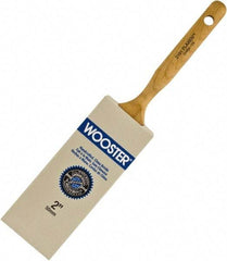 Wooster Brush - 2" Flat Hog Varnish Brush - 2-7/16" Bristle Length, 6-1/4" Maple Dowel Handle - Exact Industrial Supply