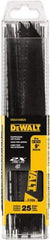 DeWALT - 9" Long x 1" Thick, High Speed Steel Reciprocating Saw Blade - Tapered Profile, 6 TPI, Toothed Edge, Universal Shank - Exact Industrial Supply