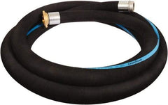 Alliance Hose & Rubber - 6" ID x 6.6 OD, 150 Working psi, Black Synthetic Rubber Water & Discharge Hose - Male x Female NPSH Ends, 20' Long, -25 to 200°F - Exact Industrial Supply