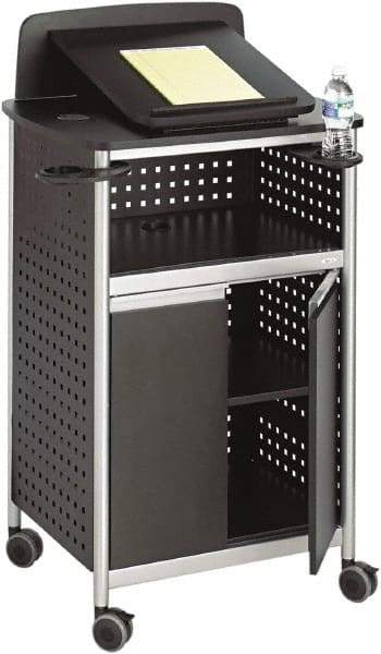 Safco - Laminated, Steel Portable Lectern - 22" Deep x 28-3/4" Wide x 49-3/4" High - Exact Industrial Supply
