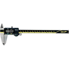 Mitutoyo - 0 to 8" Range 0.01mm Resolution, Electronic Caliper - Steel with 50mm Carbide-Tipped Jaws, 0.001" Accuracy - Exact Industrial Supply
