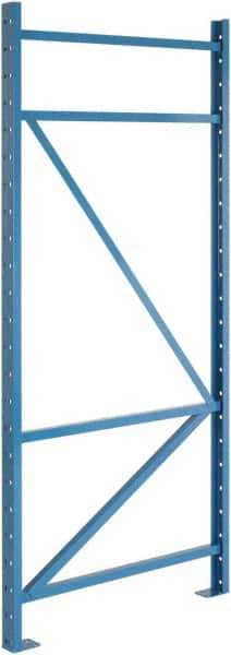 Steel King - 56,860 Lb Capacity Heavy-Duty Framing Upright Pallet Storage Rack - 4" Wide x 120" High x 42" Deep, Powder Coat Blue - Exact Industrial Supply