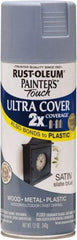 Rust-Oleum - Slate (Color), Satin, Enamel Spray Paint - 8 Sq Ft per Can, 12 oz Container, Use on Multipurpose - Exact Industrial Supply