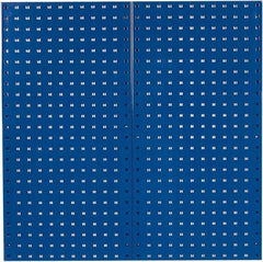 Triton - 18" Wide x 36" High Industrial Steel Tool Peg Board System - 2 Panels, Steel, Blue - Exact Industrial Supply