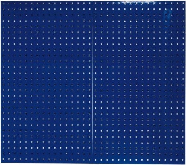Triton - 24" Wide x 42-1/2" High Industrial Steel Tool Peg Board System - 2 Panels, Steel, Blue - Exact Industrial Supply