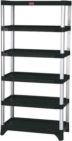 Rubbermaid - 73" High x 20" Wide x 35" Deep, 6 Shelf Structural Plastic Open Shelving - 20 Inches Wide x 73 Inches High x 35 Inches Deep, 800 lbs. Limit - Exact Industrial Supply