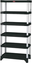 Rubbermaid - 73" High x 20" Wide x 35" Deep, 6 Shelf Structural Plastic Open Shelving - 20 Inches Wide x 73 Inches High x 35 Inches Deep, 800 lbs. Limit - Exact Industrial Supply