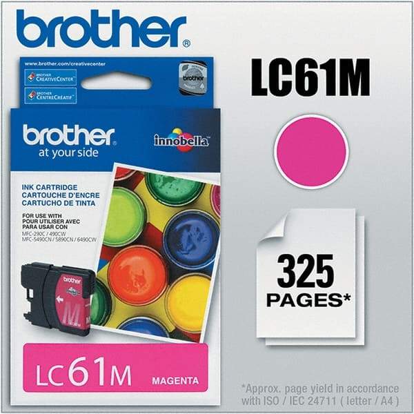 Brother - Magenta Ink Cartridge - Use with Brother DCP-J140W, 165C, 375CW, 385C, 395CN, 585CW, MFC-250C, 255CW, 290C, 295CN, 490CW, 495CW, J615W, 775CW, 790CW, 795CW, 990CW - Exact Industrial Supply
