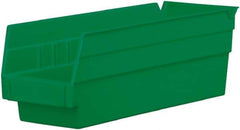 Akro-Mils - 11-5/8" Deep, Green Hopper Shelf Bin - 4" High x 4-1/8" Wide x 11-5/8" Long - Exact Industrial Supply