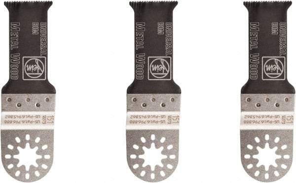 Fein - Rotary & Multi-Tool Multi-Use Saw Blade - 1-1/8" Universal E-Cut Blade, For Fein Multimaster, Wood, Drywall, Plastic Saw Blade - Exact Industrial Supply