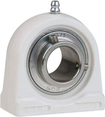 Value Collection - 5/8" ID, 2-7/8" OAL x 2-19/32" OAH Tapped Base - 1,495 Lb Static Cap, 2,877 Lb Dyn Cap, 2" Btw Mnt Hole Ctrs, 1-5/16" Base-to-Ctr Ht, Thermoplastic - Exact Industrial Supply