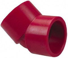 NIBCO - 1/2" PVDF Plastic Pipe 45° Elbow - Schedule 80, S x S End Connections - Exact Industrial Supply